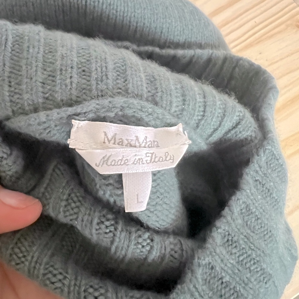 Teal MaxMara Cashmere Wool Sweater